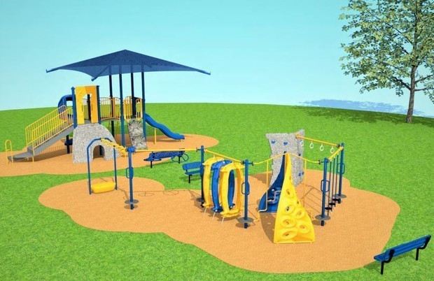 Rendering of the new playground coming during the 2022-23 school year